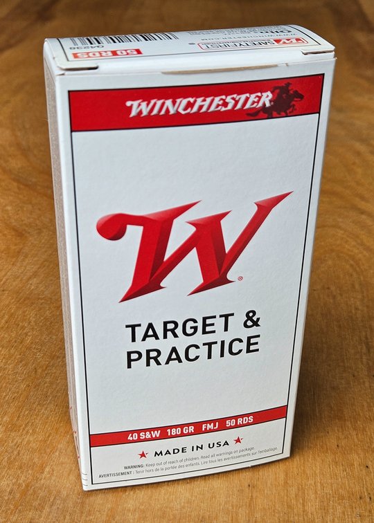 Winchester 40sw 180gr FMJ Ammo
