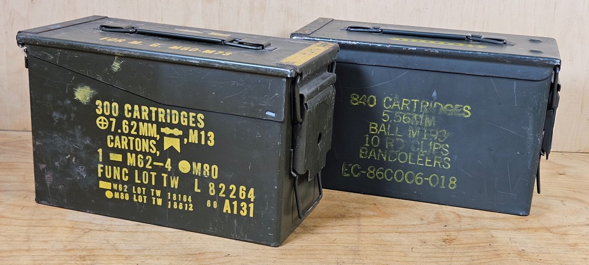 Two Metal Ammo Cans