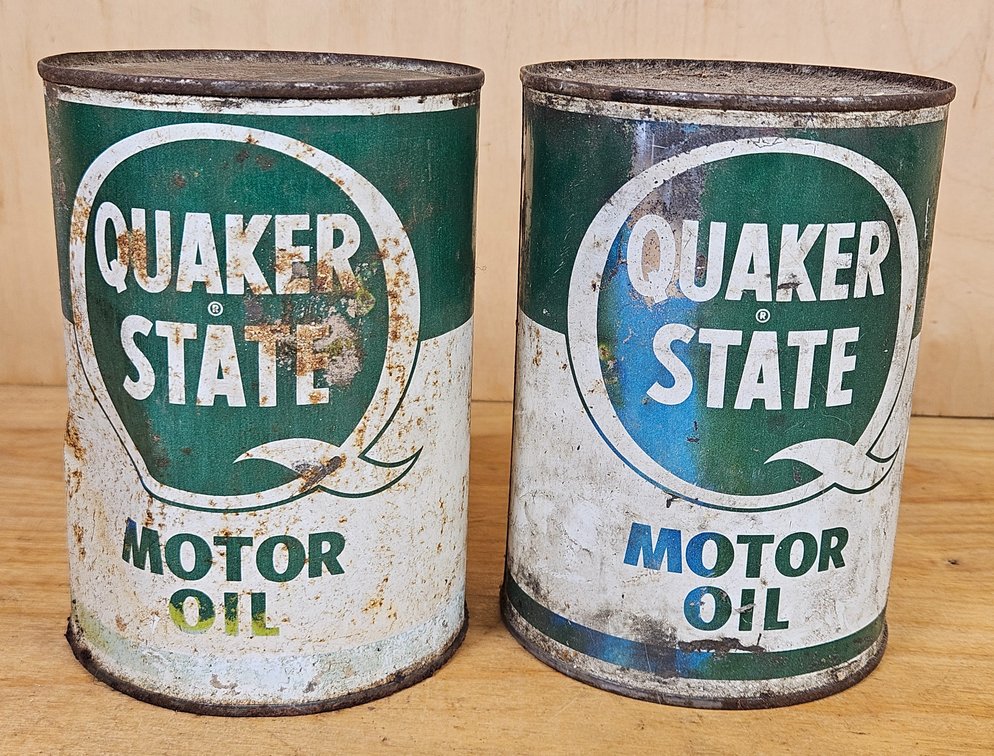 Quaker State Oil Cans