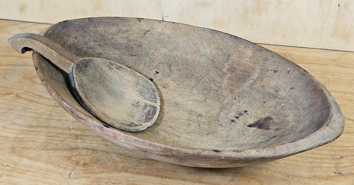 Large Oval Wooden Bowl