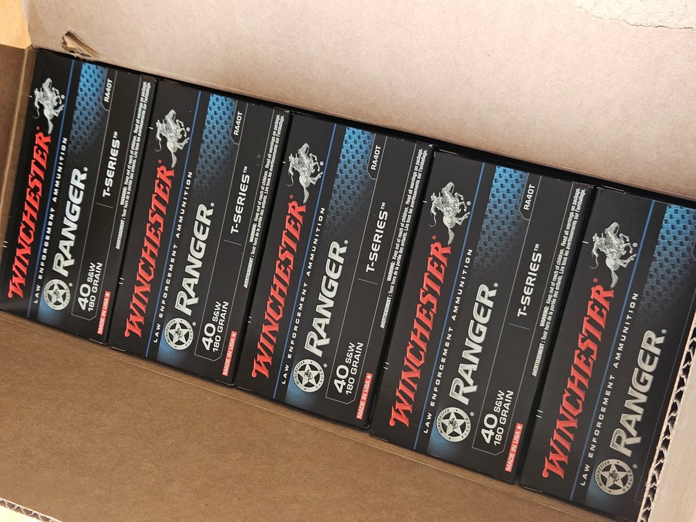 Winchester 40SW 180gr Ranger Ammo 500 Rounds