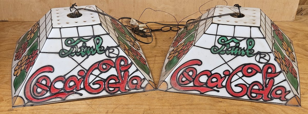 Two Coca-Cola Hanging Lights