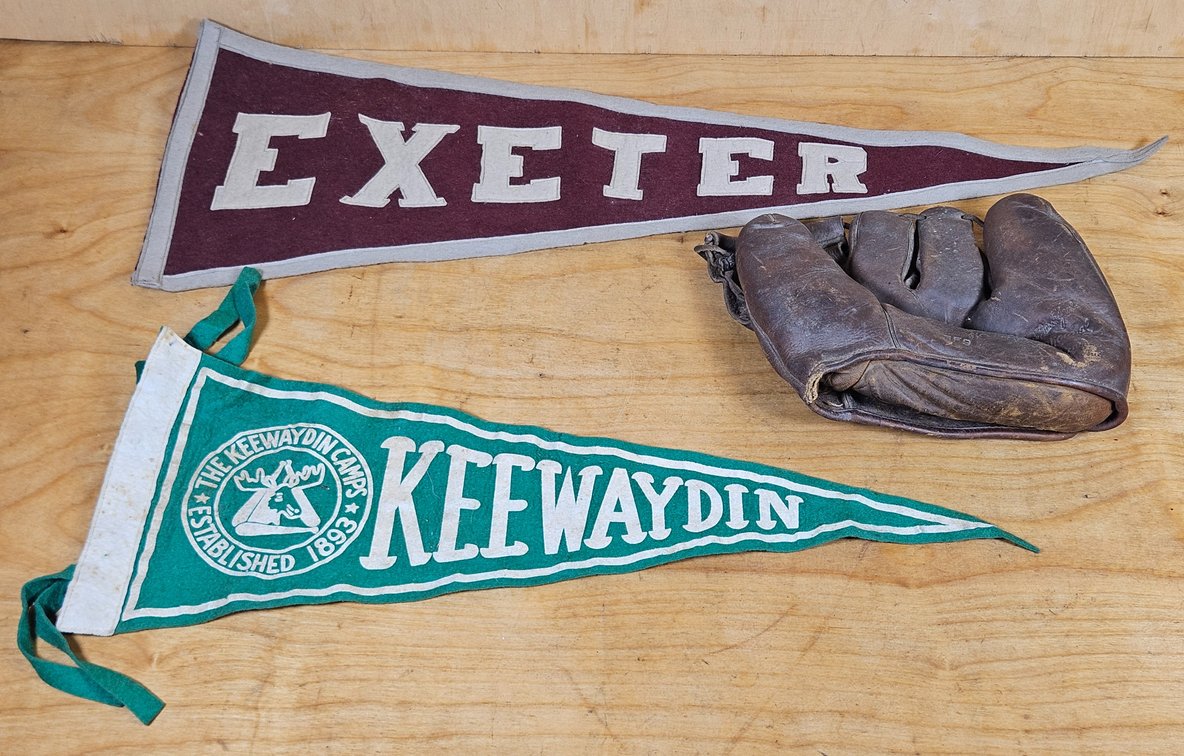Leather Ball Glove & Pennant