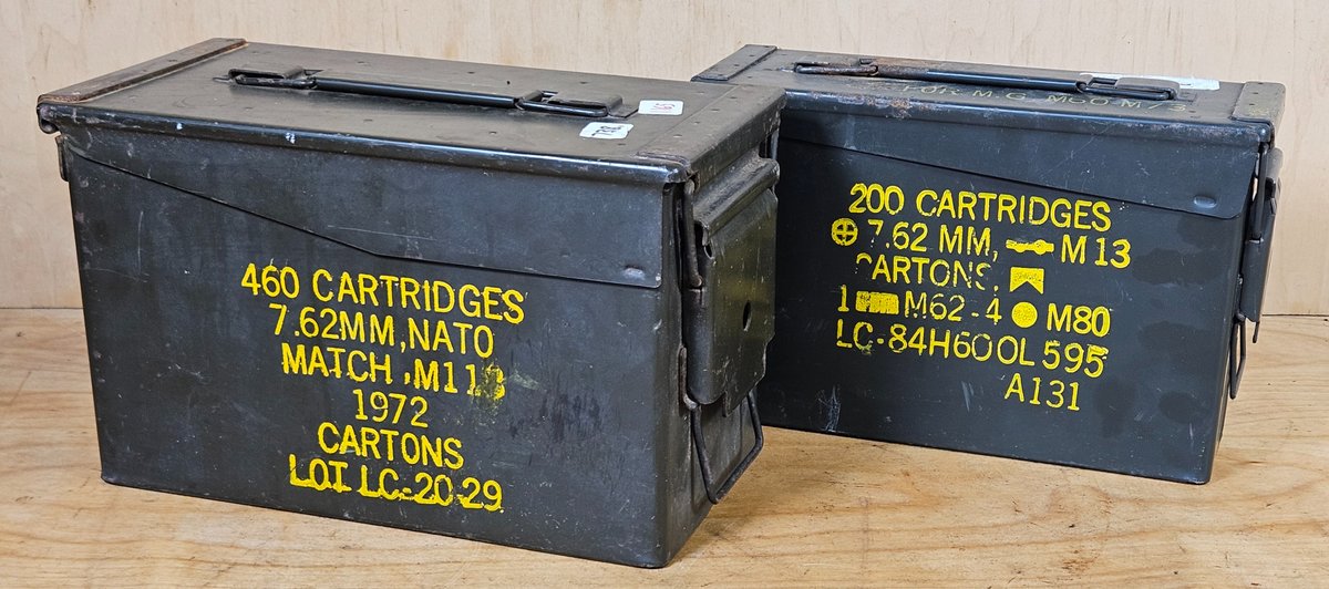 Two Metal Ammo Cans