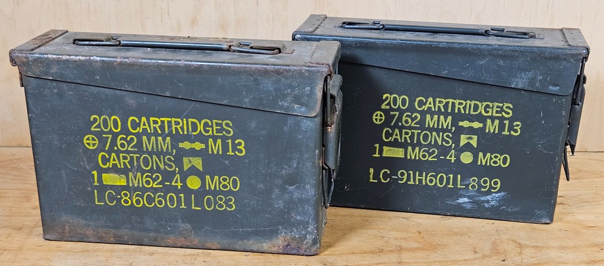 Two Metal Ammo Cans