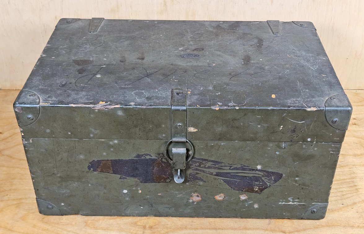 Green Wooden Army Box