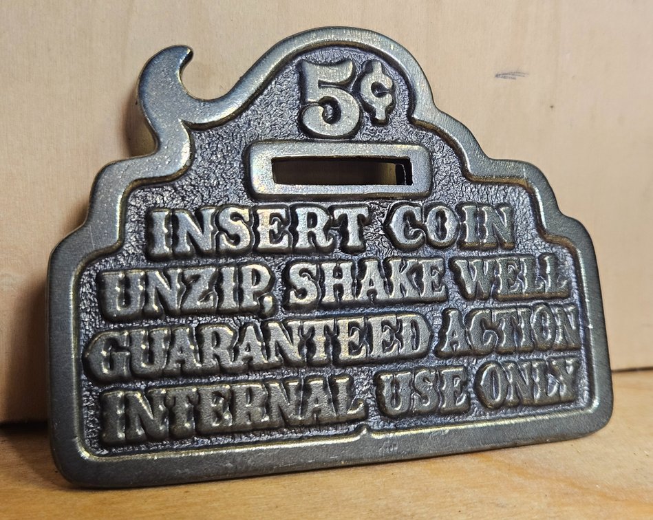 Humorous Brass Belt Buckle