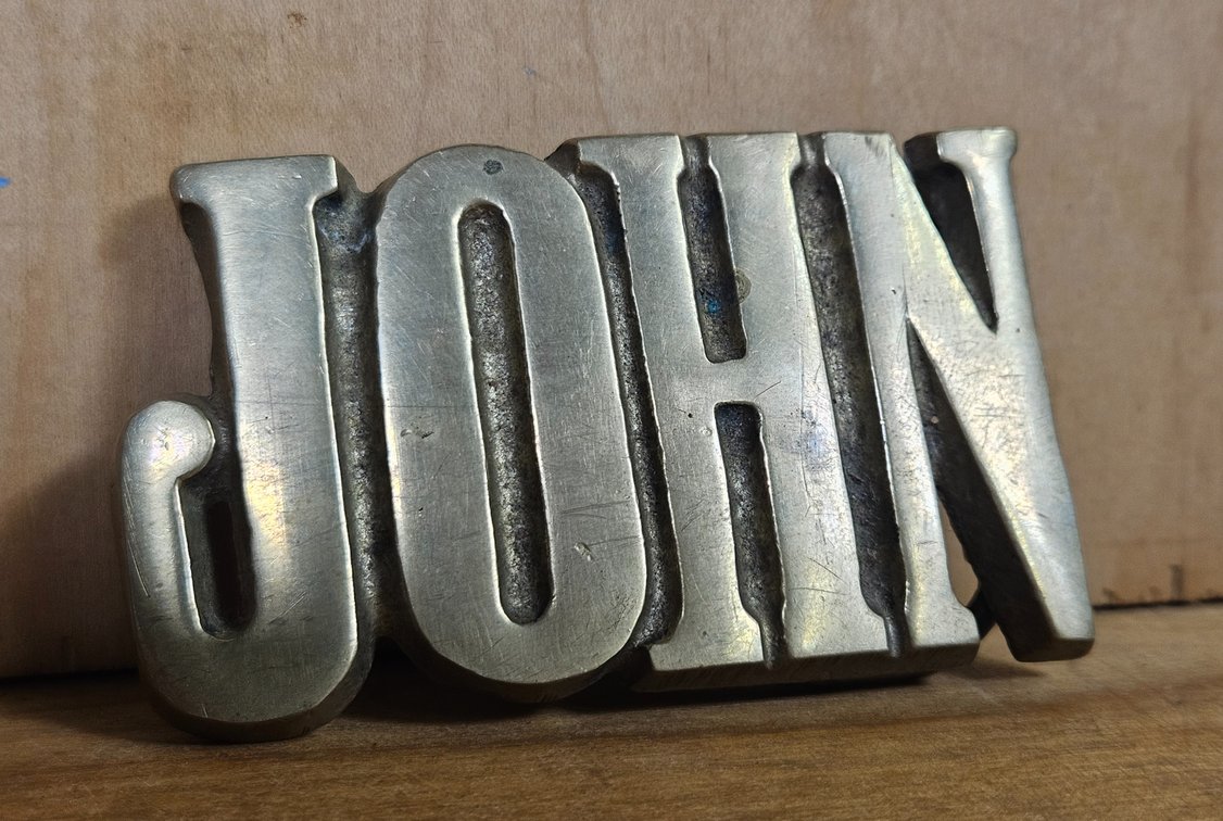 "John" Brass Belt Buckle