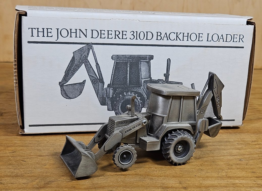 Pewter John Deere 310D Backhoe Loader 1/50th Spec Cast