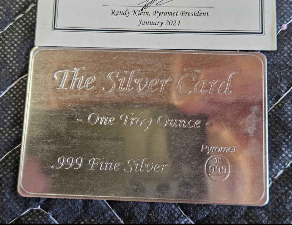 10 Pack of Pyromet 1 Troy Ounce Silver Cards