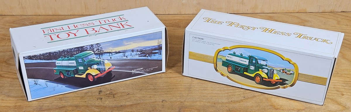 Two Early Hess Trucks