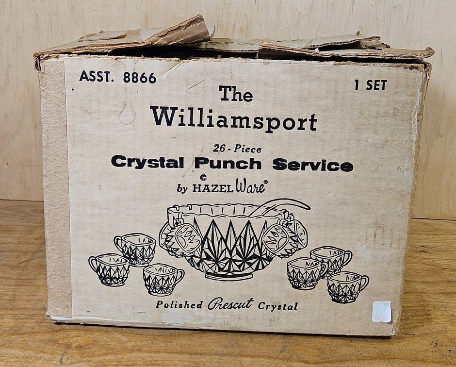 Williamsport Crystal Punch Bowl Set