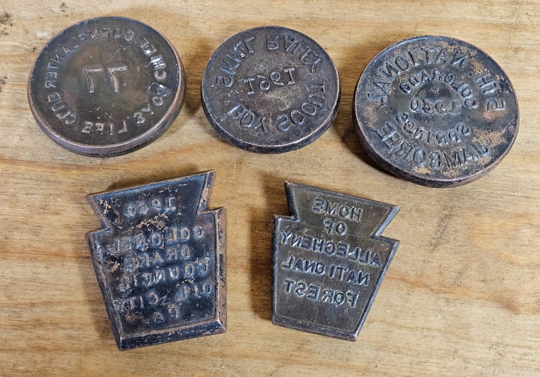 Five Pennsylvania Stamping Dies