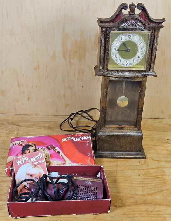 Clock & Hair Dryer