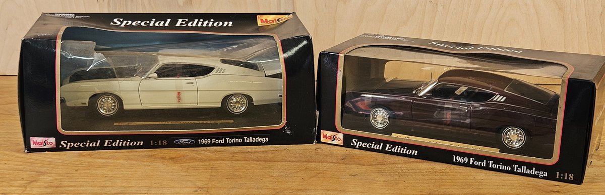 Two 1969 Ford Torino Talladega 1/18th Models