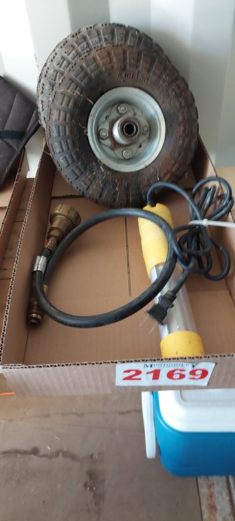 L/O - Trouble Lite, 34" Propane Transfer Hose, (2) 4.10/8.5-4 Tires W/Rims