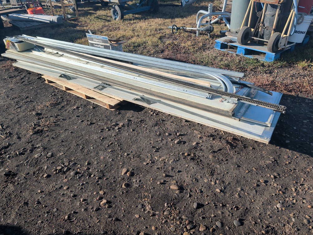 Steel Insulated Overhead Door 13FTx10FT w/ Track, Hardware and 1/2hp Motor
