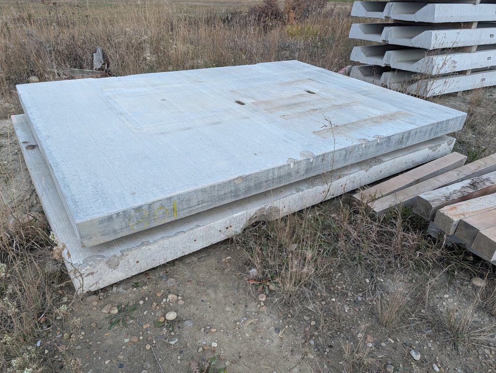 *OFFSITE* (2) Precast Concrete Slabs 10FT x 7FT x 6" (Times the Money x 2)  - Located at D&M Concrete West Of Lacombe