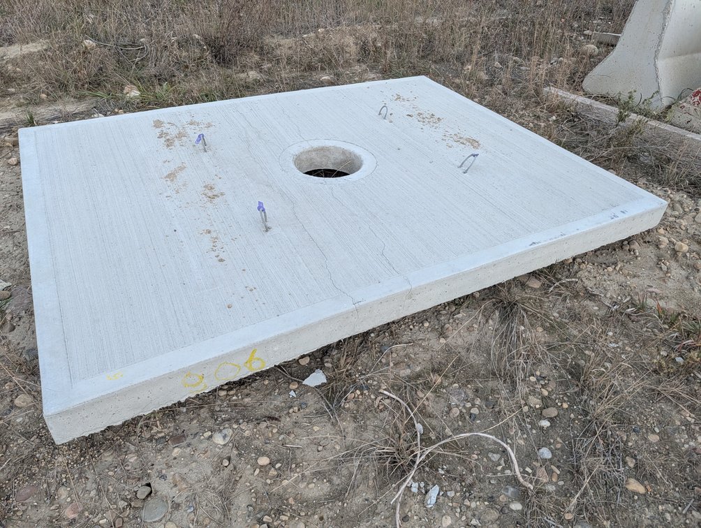 *OFFSITE* Precast Concrete Livestock Waterer Pad w/ 12" Hole - 8FT x 6FT x 5"  - Located at D&M Concrete West Of Lacombe