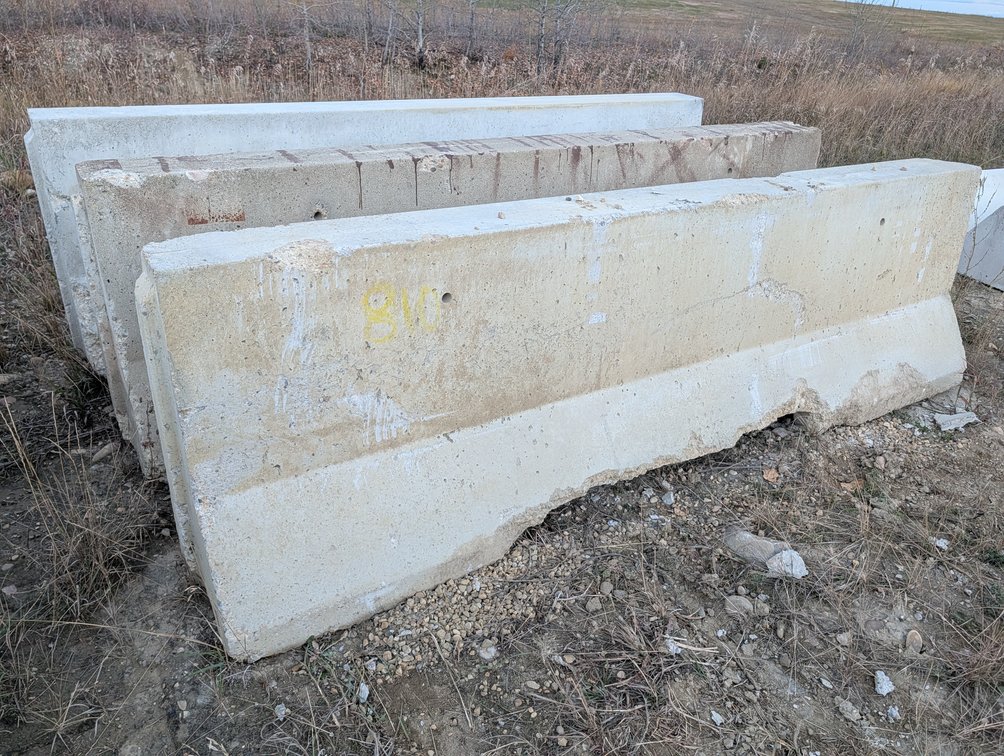 *OFFSITE* (3) Precast Concrete Jersey Barriers 10FT x 36" (Times the Money x 3)  - Located at D&M Concrete West Of Lacombe