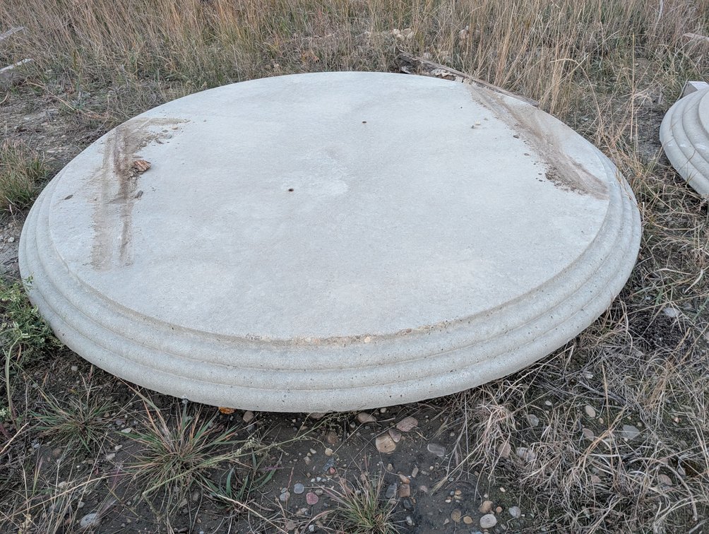 *OFFSITE* Circular Precast Concrete Slab w/ Profiled Edge 91" Dia. x 5"  - Located at D&M Concrete West Of Lacombe