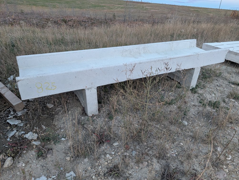 *OFFSITE* Precast Concrete Feed Trough 10FT x 29"  - Located at D&M Concrete West Of Lacombe