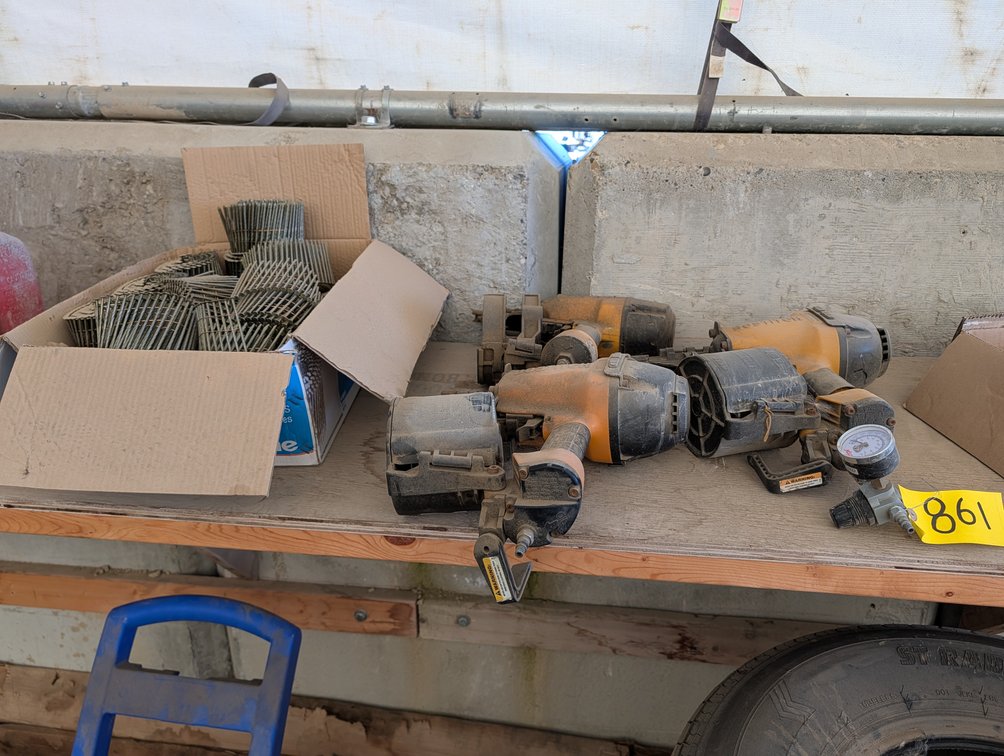 *OFFSITE* (3) Bostitch Pneumatic Coil Framing Nailers and Nails  - Located at D&M Concrete West Of Lacombe