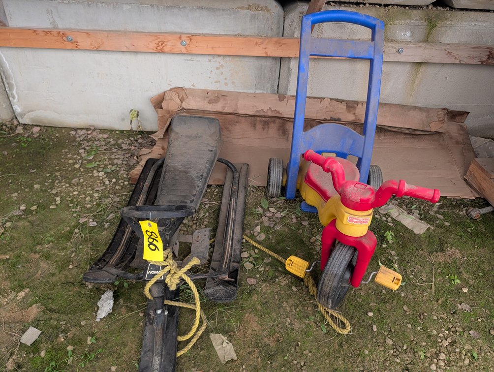 *OFFSITE* GT Snow Racer & Fisher Price Tricycle  - Located at D&M Concrete West Of Lacombe