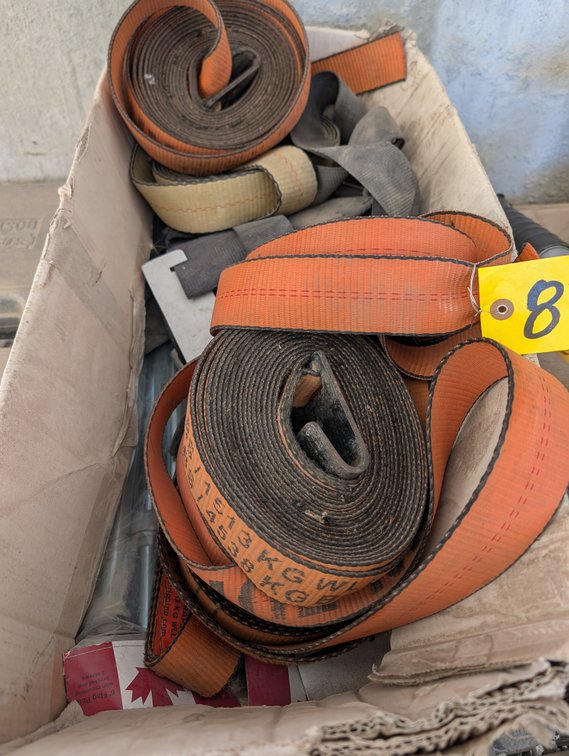 *OFFSITE* L/O Assorted Load Securement Straps (No Ratchets)  - Located at D&M Concrete West Of Lacombe