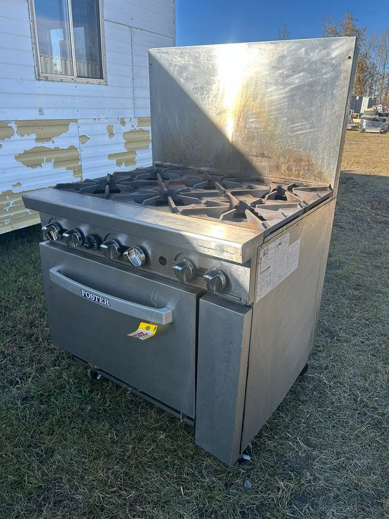 FOSTER 6 BURNER NATURAL GAS COMMERCIAL STOVE