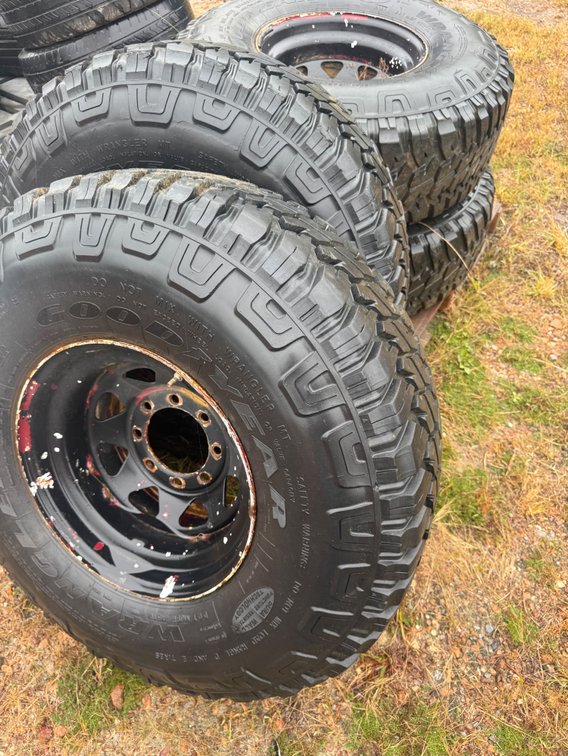 Goodyear Wrangler Tires on 8-Lug Steel Wheels