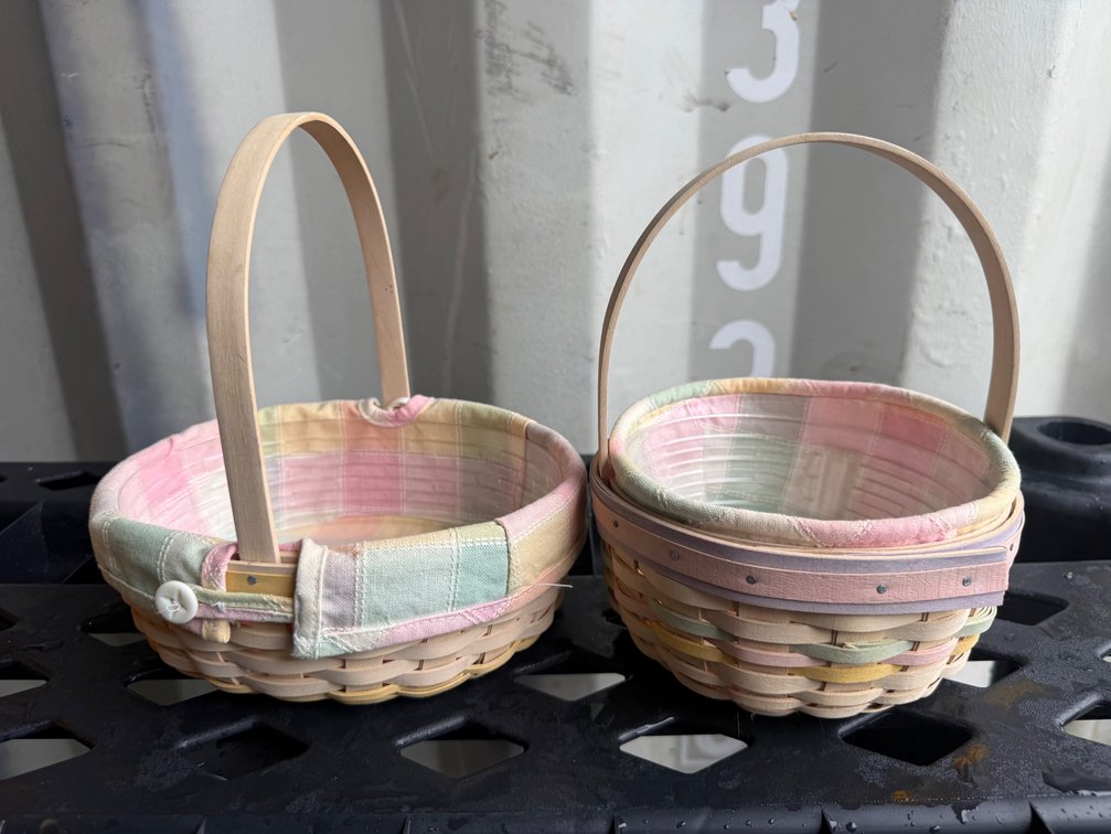 Longaberger 2001 and 2002 Edition Woven Splint Baskets
