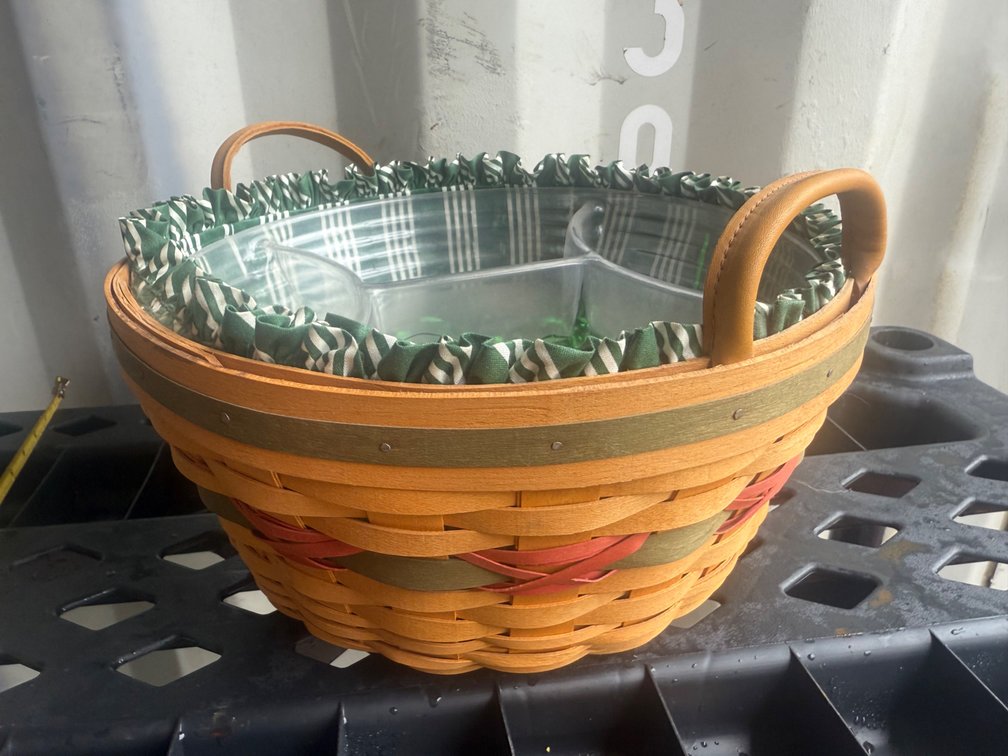 Longaberger Round Woven Wood Splint Basket