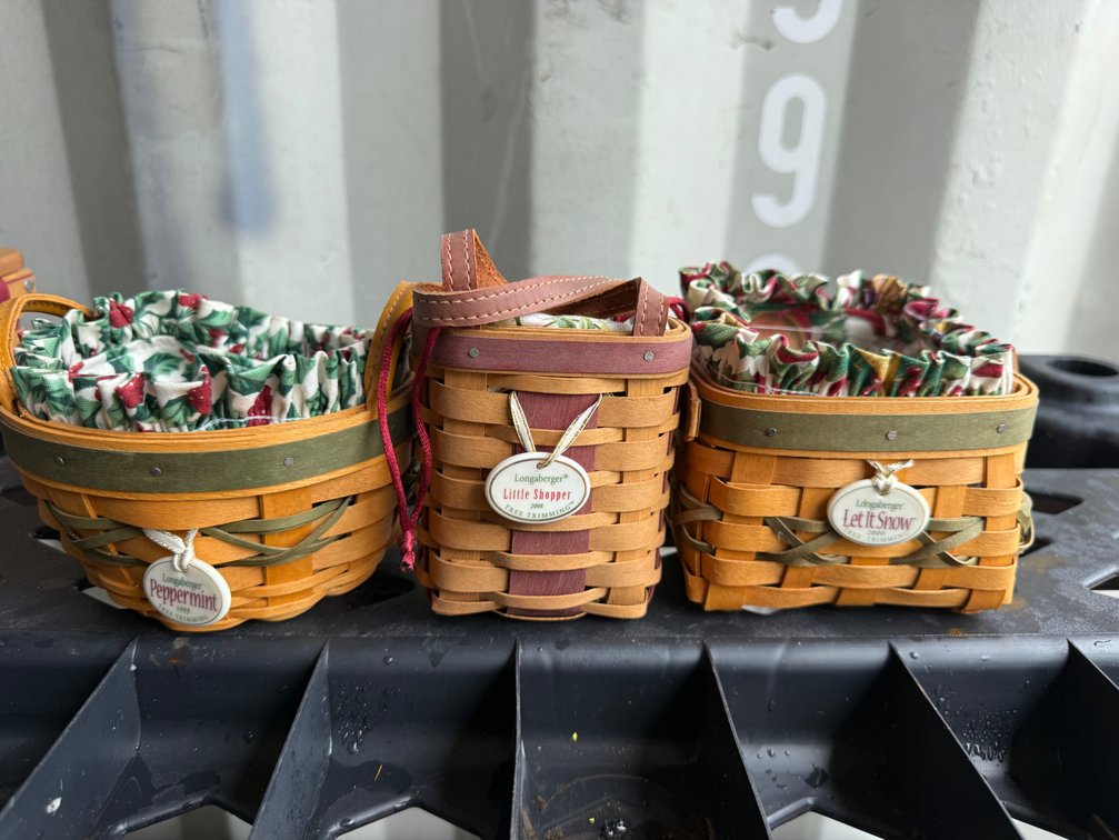 Longaberger Tree Trimming Miniature Baskets