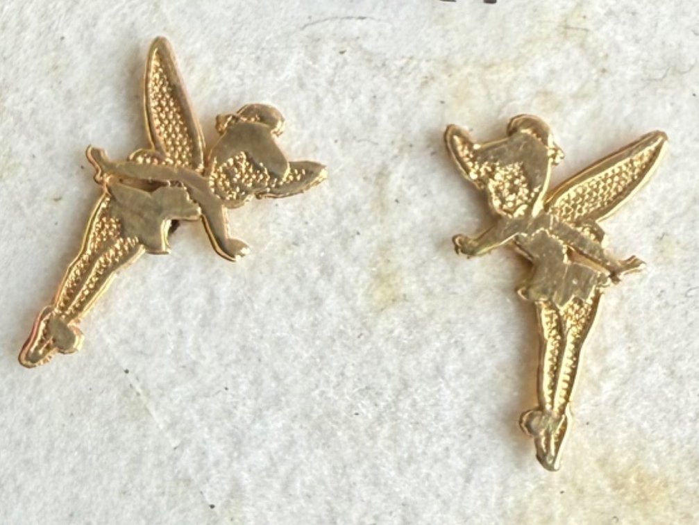 TinkerBell 10KT Yellow Gold Stud Earrings