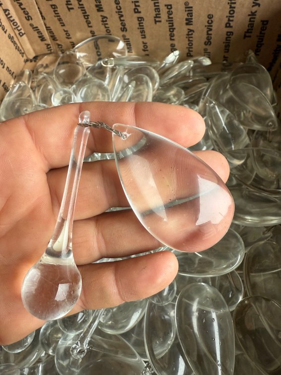 Clear Glass Prisms and Drop Pendants