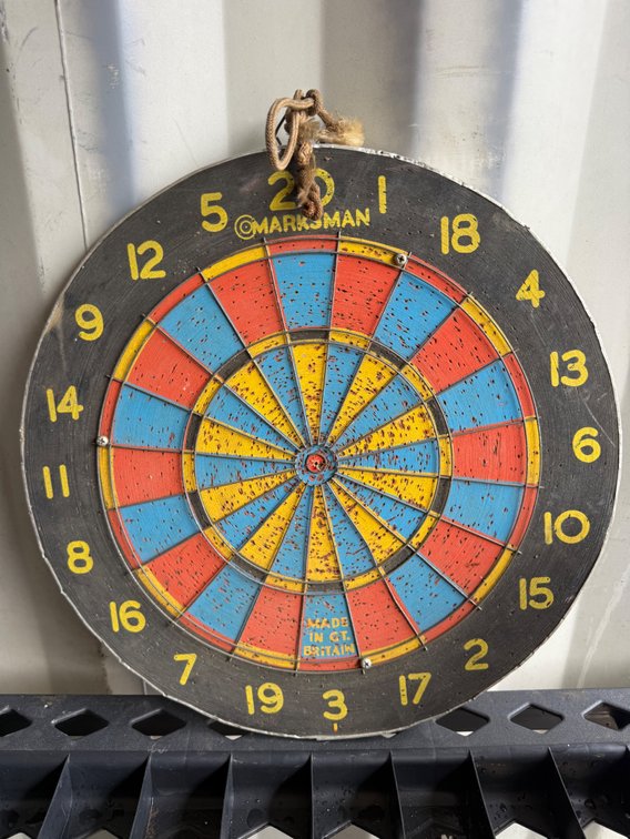 Marksman Double-Sided Dartboard with Baseball Game
