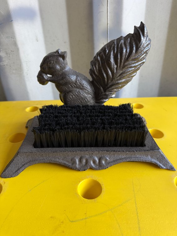 Cast Iron Squirrel Figural Boot Brush