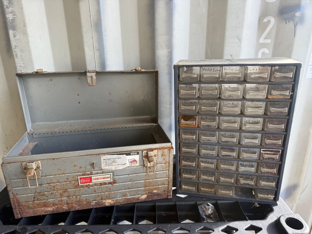 Metal Tool Box, Parts Organizer Cabinet, Tools, and More