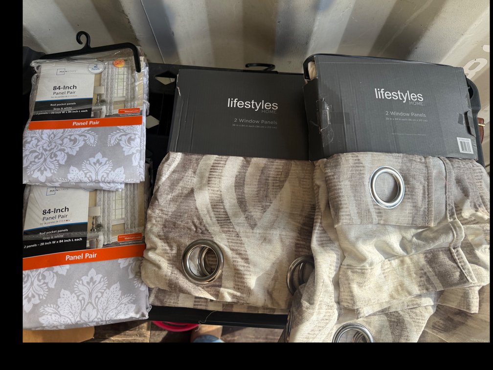 Four Window Curtain Panel Pairs