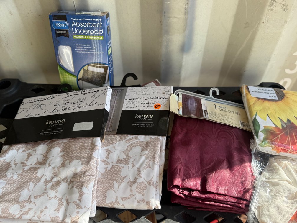 Window Curtain Panels, Shower Curtain, Underpad, and More