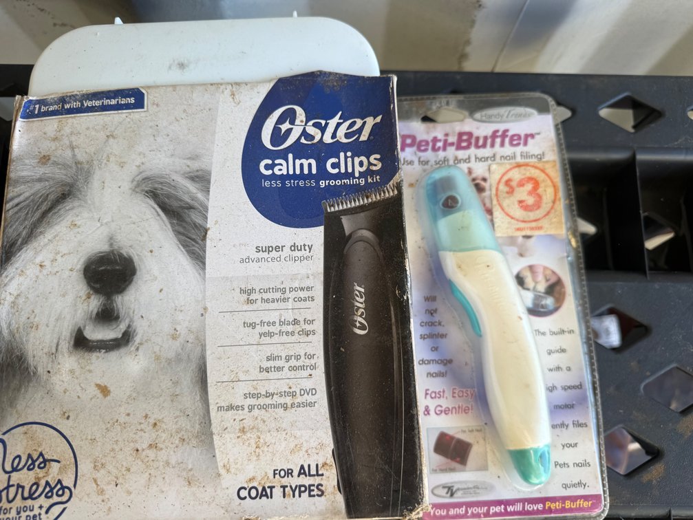 Pet Clipper Grooming Kit and Motorized Nail Filer