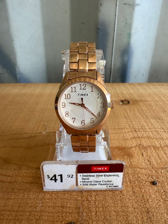 Timex Rose Gold-Tone Expansion Band Wristwatch