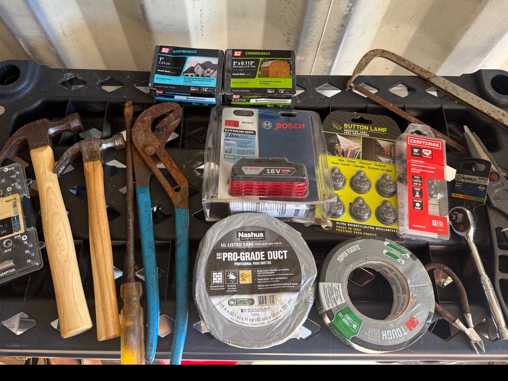 Hand Tools, Socket Set, Hardware, and Workshop Supplies