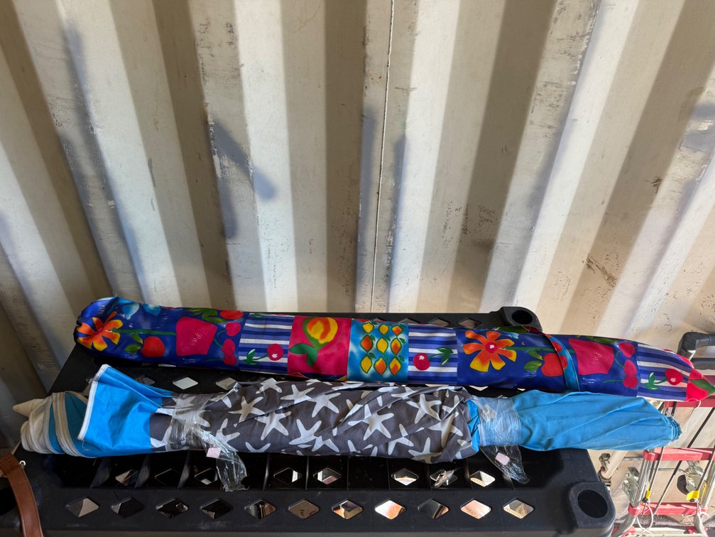 Patterned Beach Umbrellas with Storage Sleeve