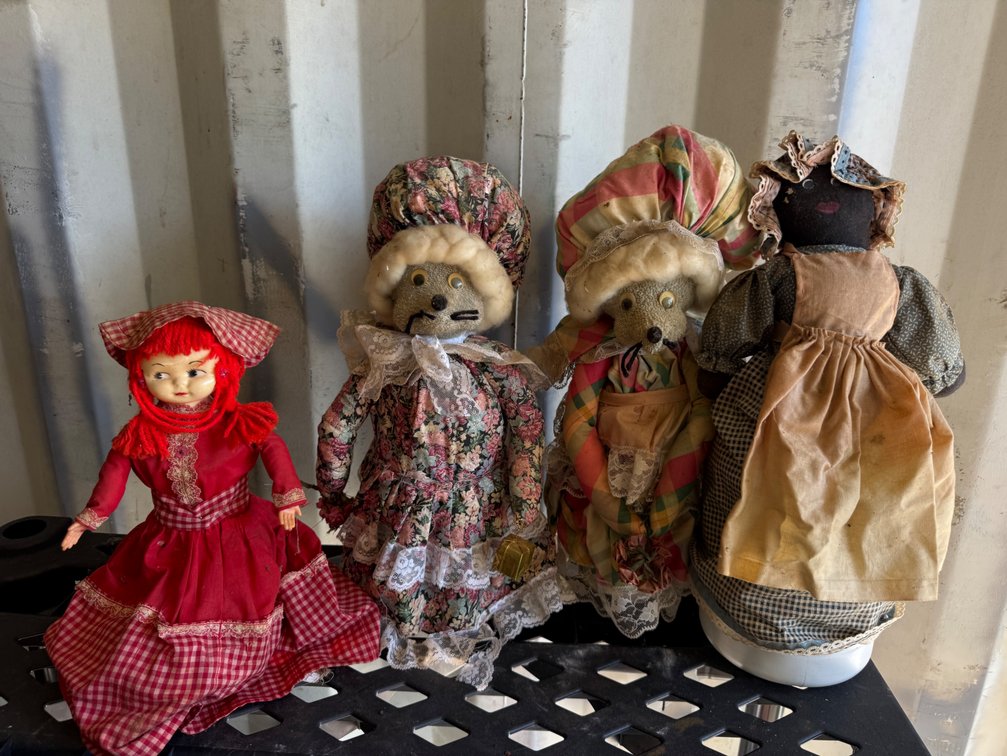 Cloth Dolls and Dressed Mouse Figures