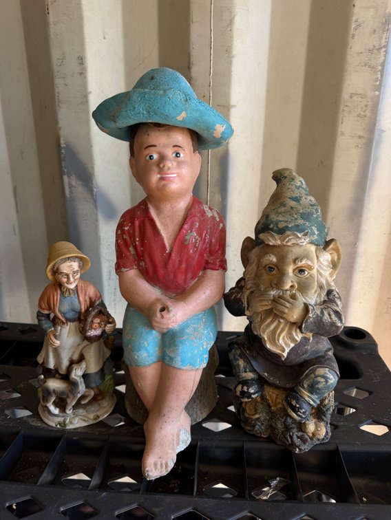 Boy Garden Statue, Garden Gnome, and Ceramic Figurine