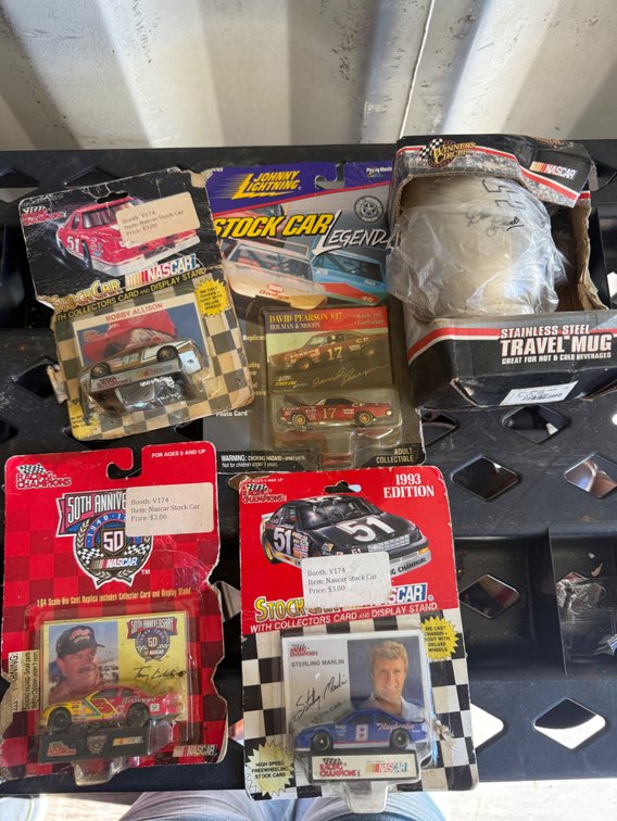 NASCAR Die-Cast Stock Cars and Stainless Steel Travel Mug