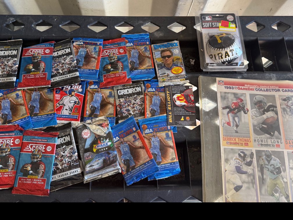 Sports Trading Card Packs, Uncut NFL Card Sheet, and Baseball