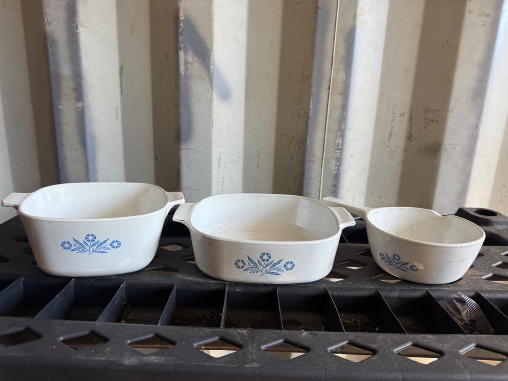 Corning Ware Blue Cornflower Cookware Pieces